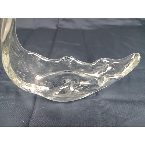 Vintage Glass Swan Dish Candy Nut Peanut Dish Coin Change Holder Desk Shelf Deco - Picture 6 of 10